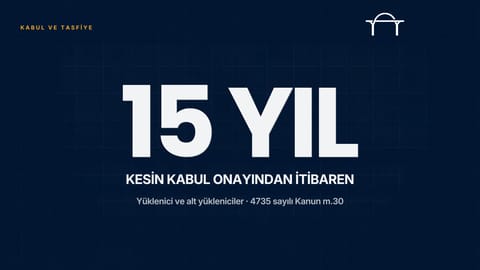 Kesin kabulden sonra yüklenicinin sorumluluğu: 15 yıl ne zaman başlar? (4735 m.30)